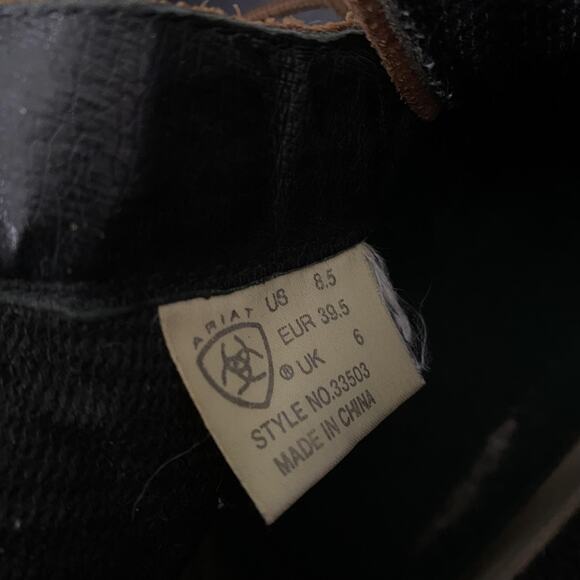 Ariat Boots Womens Size 8.5 Brown Leather Ankle Paddock Riding Lace Up Kiltie - Picture 5 of 11